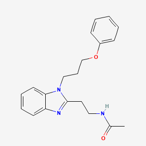 molecular formula C20H23N3O2 B2936374 N-[2-[1-(3-苯氧基丙基)苯并咪唑-2-基]乙基]乙酰胺 CAS No. 838880-08-3