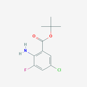 molecular formula C11H13ClFNO2 B2936386 Tert-butyl 2-amino-5-chloro-3-fluorobenzoate CAS No. 2248387-48-4