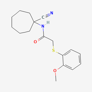 molecular formula C17H22N2O2S B2936388 N-(1-cyanocycloheptyl)-2-[(2-methoxyphenyl)sulfanyl]acetamide CAS No. 1252312-26-7