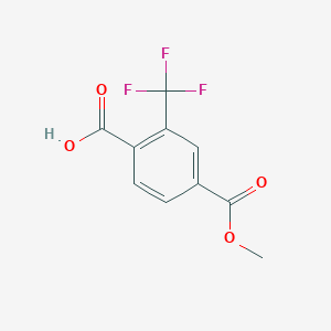 molecular formula C10H7F3O4 B2936392 4-(Methoxycarbonyl)-2-(trifluoromethyl)benzoic acid CAS No. 2172541-10-3