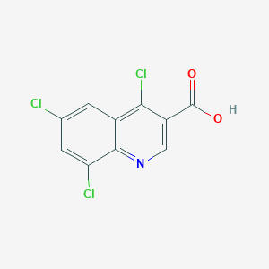 molecular formula C10H4Cl3NO2 B2936393 4,6,8-Trichloroquinoline-3-carboxylic acid CAS No. 1820687-03-3