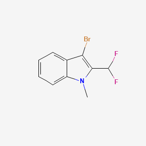 molecular formula C10H8BrF2N B2936396 3-Bromo-2-(difluoromethyl)-1-methylindole CAS No. 2248303-41-3