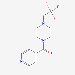 molecular formula C12H14F3N3O B2936409 1-(吡啶-4-羰基)-4-(2,2,2-三氟乙基)哌嗪 CAS No. 1209077-55-3