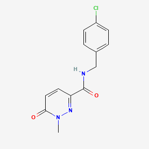 molecular formula C13H12ClN3O2 B2936419 N-(4-氯苄基)-1-甲基-6-氧代-1,6-二氢哒嗪-3-甲酰胺 CAS No. 1040661-71-9