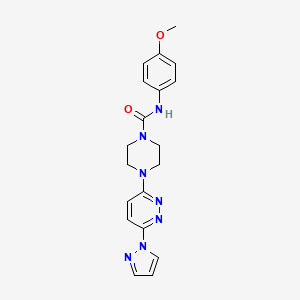 4-(6-(1H-pyrazol-1-yl)pyridazin-3-yl)-N-(4-methoxyphenyl)piperazine-1-carboxamide