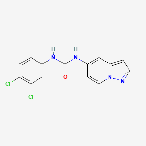 molecular formula C14H10Cl2N4O B2936433 1-(3,4-Dichlorophenyl)-3-(pyrazolo[1,5-a]pyridin-5-yl)urea CAS No. 2034239-38-6