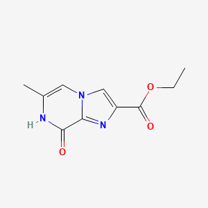 molecular formula C10H11N3O3 B2936436 6-甲基-8-氧代-7,8-二氢咪唑并[1,2-a]哒嗪-2-羧酸乙酯 CAS No. 2085689-78-5