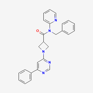 molecular formula C26H23N5O B2936443 N-benzyl-1-(6-phenylpyrimidin-4-yl)-N-(pyridin-2-yl)azetidine-3-carboxamide CAS No. 2034285-79-3