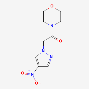 molecular formula C9H12N4O4 B2936444 1-Morpholin-4-yl-2-(4-nitropyrazol-1-yl)ethanone CAS No. 482573-95-5