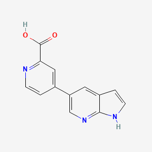 molecular formula C13H9N3O2 B2936469 4-{1H-pyrrolo[2,3-b]pyridin-5-yl}pyridine-2-carboxylic acid CAS No. 1784219-73-3