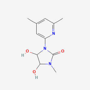 molecular formula C11H15N3O3 B2936475 1-(4,6-二甲基吡啶-2-基)-4,5-二羟基-3-甲基咪唑烷-2-酮 CAS No. 866038-53-1