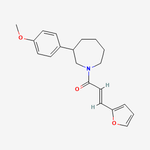 molecular formula C20H23NO3 B2936478 (E)-3-(furan-2-yl)-1-(3-(4-methoxyphenyl)azepan-1-yl)prop-2-en-1-one CAS No. 1798404-61-1