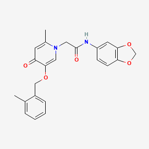 N-(2H-1,3-benzodioxol-5-yl)-2-{2-methyl-5-[(2-methylphenyl)methoxy]-4-oxo-1,4-dihydropyridin-1-yl}acetamide