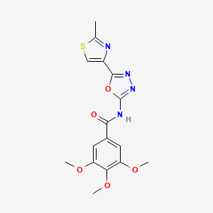 3,4,5-trimethoxy-N-[5-(2-methyl-1,3-thiazol-4-yl)-1,3,4-oxadiazol-2-yl]benzamide