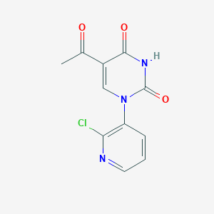 molecular formula C11H8ClN3O3 B2936495 5-乙酰基-1-(2-氯-3-吡啶基)-2,4(1H,3H)-嘧啶二酮 CAS No. 338413-91-5