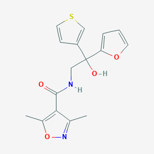 N-(2-(furan-2-yl)-2-hydroxy-2-(thiophen-3-yl)ethyl)-3,5-dimethylisoxazole-4-carboxamide