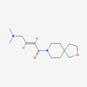 molecular formula C14H24N2O2 B2936498 (E)-4-(Dimethylamino)-1-(2-oxa-8-azaspiro[4.5]decan-8-yl)but-2-en-1-one CAS No. 2249691-55-0
