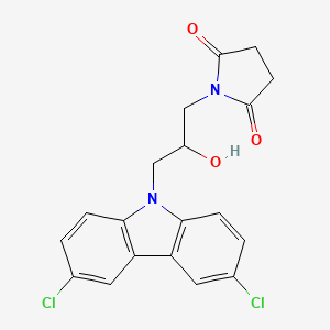 molecular formula C19H16Cl2N2O3 B2936501 1-[3-(3,6-二氯-9H-咔唑-9-基)-2-羟基丙基]吡咯烷-2,5-二酮 CAS No. 314052-84-1