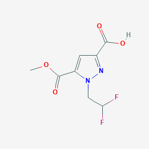 1-(2,2-difluoroethyl)-5-(methoxycarbonyl)-1H-pyrazole-3-carboxylic acid