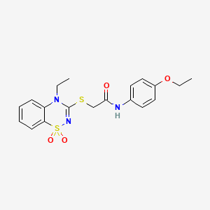 N-(4-ethoxyphenyl)-2-((4-ethyl-1,1-dioxido-4H-benzo[e][1,2,4]thiadiazin-3-yl)thio)acetamide