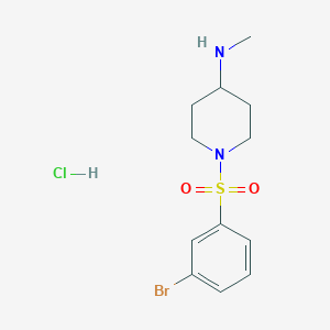 1-((3-Bromophenyl)sulfonyl)-N-methylpiperidin-4-amine hydrochloride