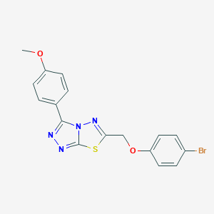 molecular formula C17H13BrN4O2S B293652 6-[(4-Bromophenoxy)methyl]-3-(4-methoxyphenyl)[1,2,4]triazolo[3,4-b][1,3,4]thiadiazole 