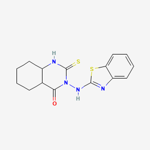B2936536 3-[(1,3-Benzothiazol-2-yl)amino]-2-sulfanylidene-1,2,3,4-tetrahydroquinazolin-4-one CAS No. 422277-92-7