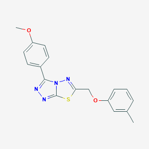 3-(4-Methoxyphenyl)-6-[(3-methylphenoxy)methyl][1,2,4]triazolo[3,4-b][1,3,4]thiadiazole