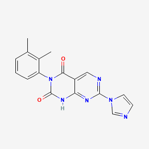 molecular formula C17H14N6O2 B2936540 3-(2,3-dimethylphenyl)-7-(1H-imidazol-1-yl)pyrimido[4,5-d]pyrimidine-2,4(1H,3H)-dione CAS No. 1255785-00-2