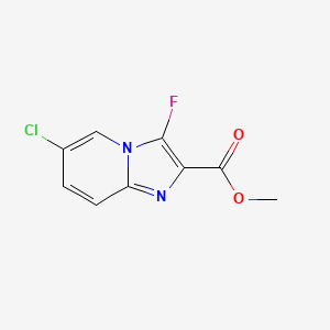 molecular formula C9H6ClFN2O2 B2936542 6-氯-3-氟咪唑并[1,2-a]吡啶-2-甲酸甲酯 CAS No. 695202-42-7