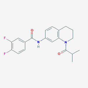 molecular formula C20H20F2N2O2 B2936553 3,4-difluoro-N-(1-isobutyryl-1,2,3,4-tetrahydroquinolin-7-yl)benzamide CAS No. 1005301-36-9