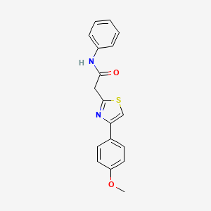 molecular formula C18H16N2O2S B2936559 2-(4-(4-methoxyphenyl)thiazol-2-yl)-N-phenylacetamide CAS No. 912901-11-2