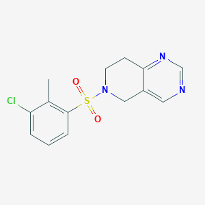 6-(3-chloro-2-methylbenzenesulfonyl)-5H,6H,7H,8H-pyrido[4,3-d]pyrimidine