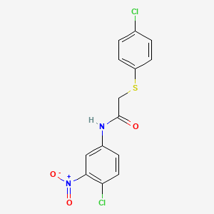 molecular formula C14H10Cl2N2O3S B2936564 N-(4-氯-3-硝基苯基)-2-[(4-氯苯基)硫代]乙酰胺 CAS No. 197512-96-2