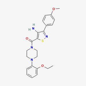 (4-Amino-3-(4-methoxyphenyl)isothiazol-5-yl)(4-(2-ethoxyphenyl)piperazin-1-yl)methanone