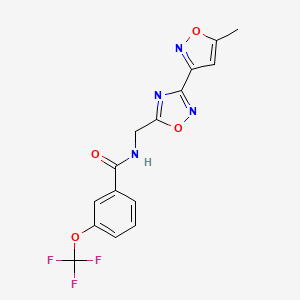 N-((3-(5-methylisoxazol-3-yl)-1,2,4-oxadiazol-5-yl)methyl)-3-(trifluoromethoxy)benzamide