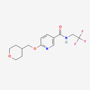 6-((tetrahydro-2H-pyran-4-yl)methoxy)-N-(2,2,2-trifluoroethyl)nicotinamide