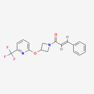 (E)-3-phenyl-1-(3-((6-(trifluoromethyl)pyridin-2-yl)oxy)azetidin-1-yl)prop-2-en-1-one