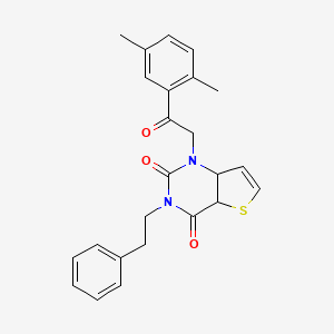 1-[2-(2,5-dimethylphenyl)-2-oxoethyl]-3-(2-phenylethyl)-1H,2H,3H,4H-thieno[3,2-d]pyrimidine-2,4-dione