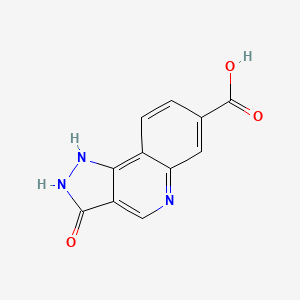molecular formula C11H7N3O3 B2936611 3-氧代-2,3-二氢-1H-吡唑并[4,3-c]喹啉-7-甲酸 CAS No. 1171932-64-1