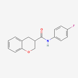 molecular formula C16H14FNO2 B2936613 N-(4-fluorophenyl)-3,4-dihydro-2H-chromene-3-carboxamide CAS No. 941947-86-0