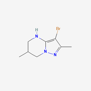 molecular formula C8H12BrN3 B2936615 3-Bromo-2,6-dimethyl-4,5,6,7-tetrahydropyrazolo[1,5-a]pyrimidine CAS No. 1781773-41-8
