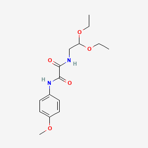 molecular formula C15H22N2O5 B2936617 N-(2,2-diethoxyethyl)-N'-(4-methoxyphenyl)oxamide CAS No. 898357-40-9