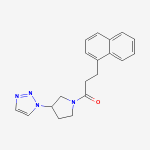 1-(3-(1H-1,2,3-triazol-1-yl)pyrrolidin-1-yl)-3-(naphthalen-1-yl)propan-1-one
