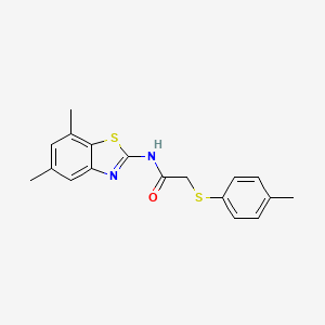 N-(5,7-dimethylbenzo[d]thiazol-2-yl)-2-(p-tolylthio)acetamide