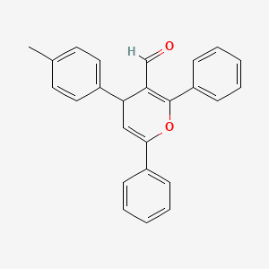 molecular formula C25H20O2 B2936626 4-(4-methylphenyl)-2,6-diphenyl-4H-pyran-3-carbaldehyde CAS No. 406926-19-0