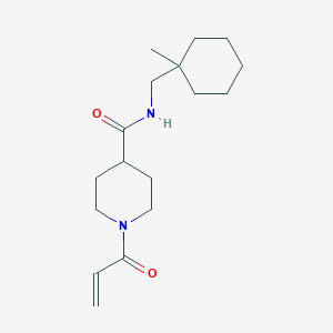 molecular formula C17H28N2O2 B2936631 N-[(1-Methylcyclohexyl)methyl]-1-prop-2-enoylpiperidine-4-carboxamide CAS No. 2361759-12-6