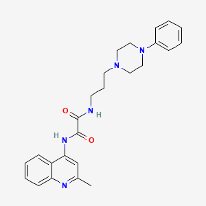 molecular formula C25H29N5O2 B2936635 N1-(2-methylquinolin-4-yl)-N2-(3-(4-phenylpiperazin-1-yl)propyl)oxalamide CAS No. 1049509-37-6
