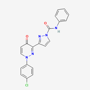 3-[1-(4-chlorophenyl)-4-oxo-1,4-dihydro-3-pyridazinyl]-N-phenyl-1H-pyrazole-1-carboxamide