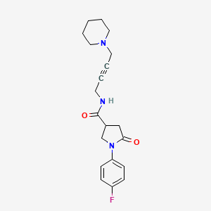 1-(4-fluorophenyl)-5-oxo-N-(4-(piperidin-1-yl)but-2-yn-1-yl)pyrrolidine-3-carboxamide